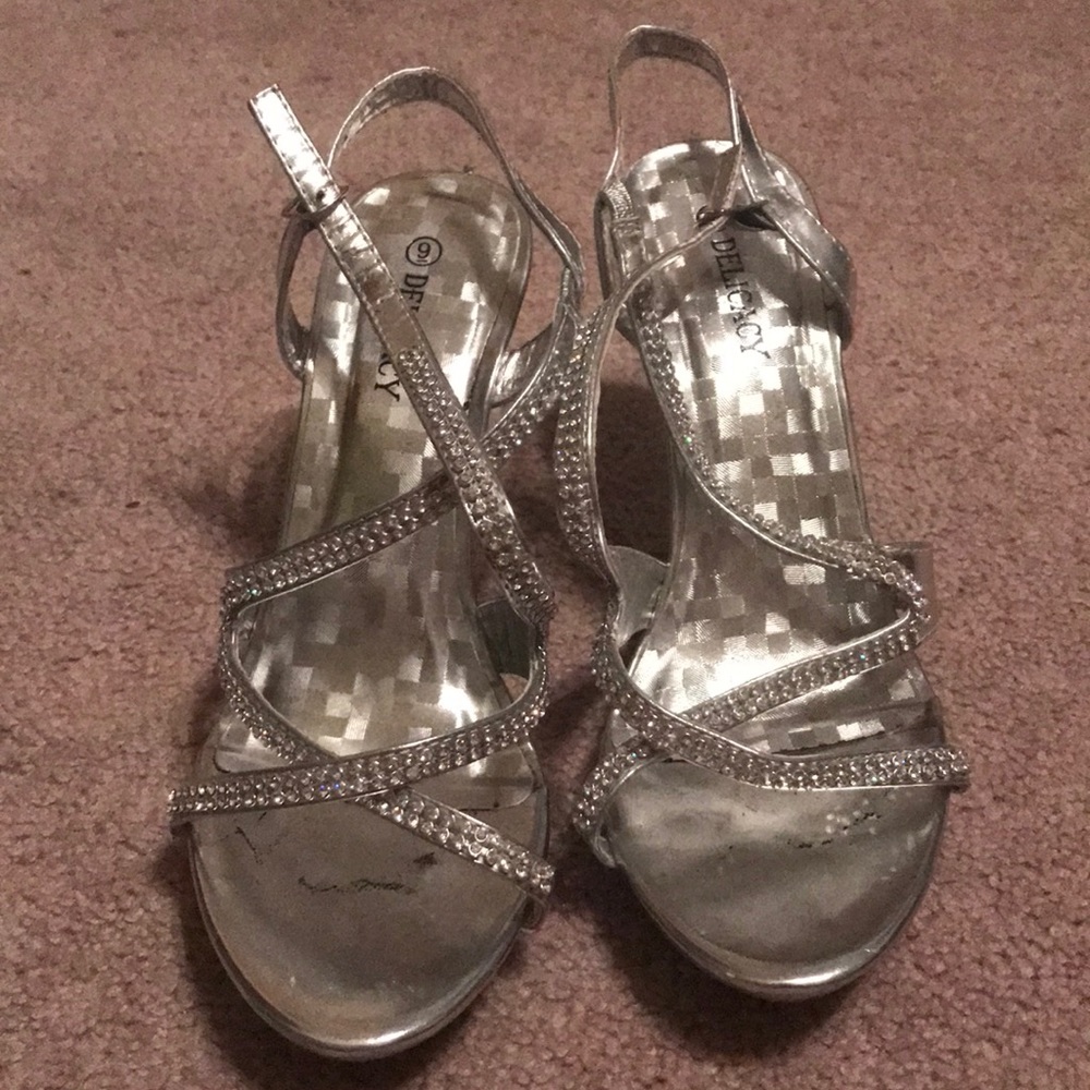 Crystal, bling, sparkle strappy high heels